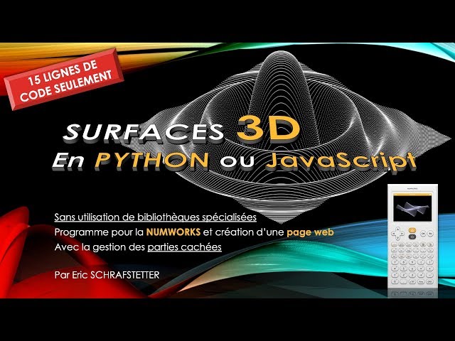 Surfaces 3D en Python ou JavaScript