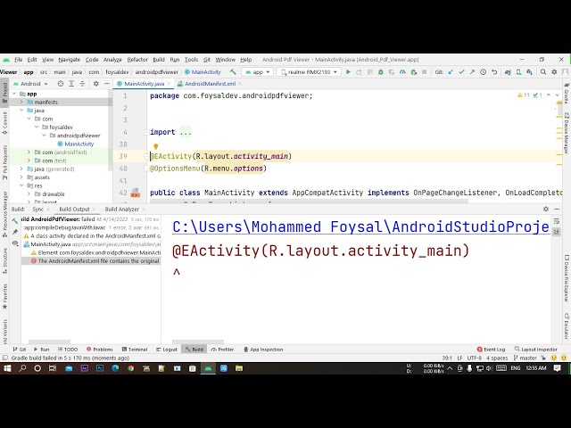 fix @EActivity (R.layout.activity_main) Missing