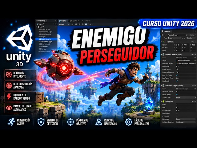 CHASING ENEMY AI in Unity 3D (Patrol + Chase) #30