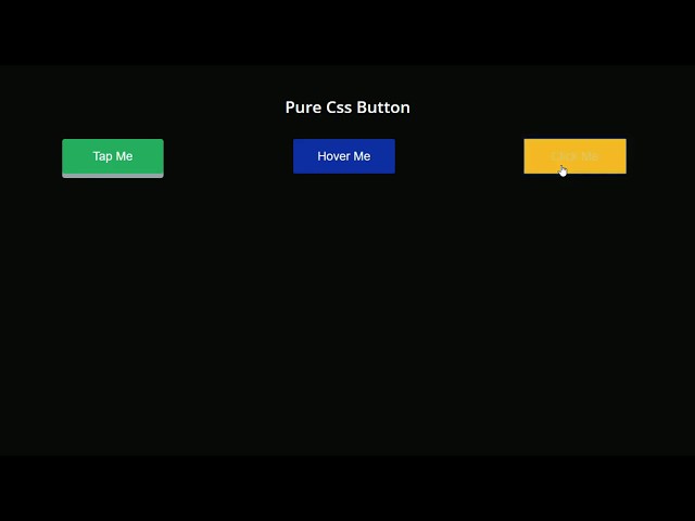 Button Hover and Active Effect || HTML and CSS Only no JavaScript