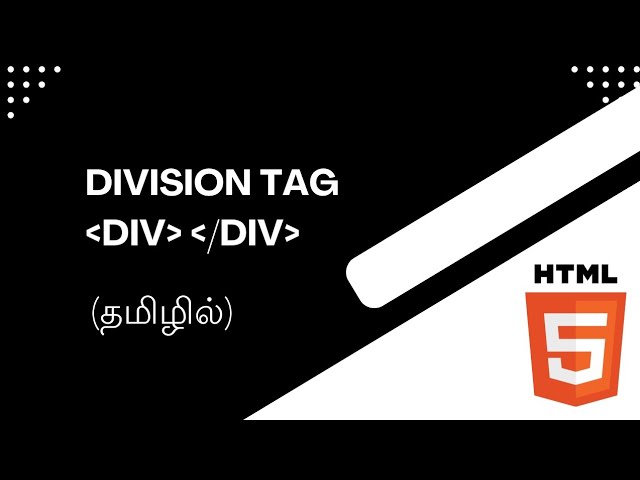 DIV TAG 📐 EXPLANATION TUTORIAL FOR BEGINNERS 💻 IN TAMIL🚀 | CodeWithAswin