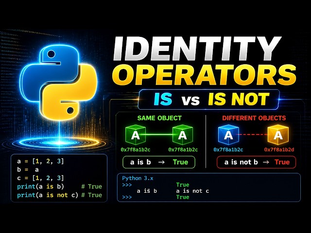 Python Identity Operators Explained with Examples | Lecture 32 | Talent Kaksha