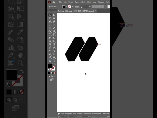 Adobe Illustrator 2026: Easy Geometric Logo Design Tutorial in 1 Minute! ⚡ #vicktimegraphic