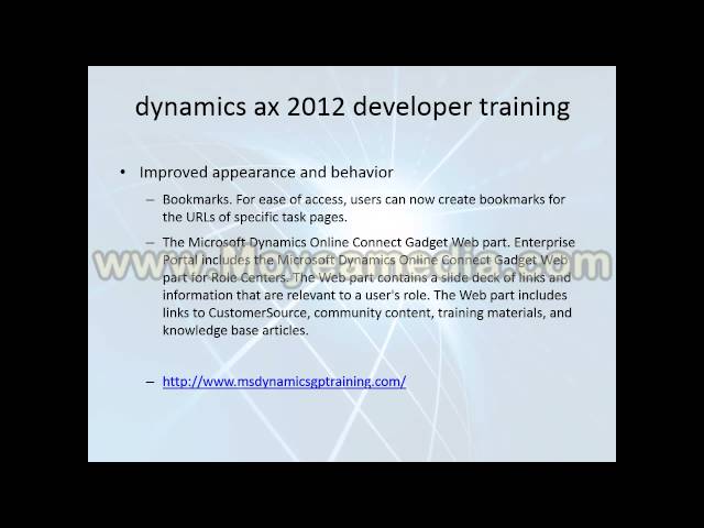 Microsoft dynamics ax training with case studies