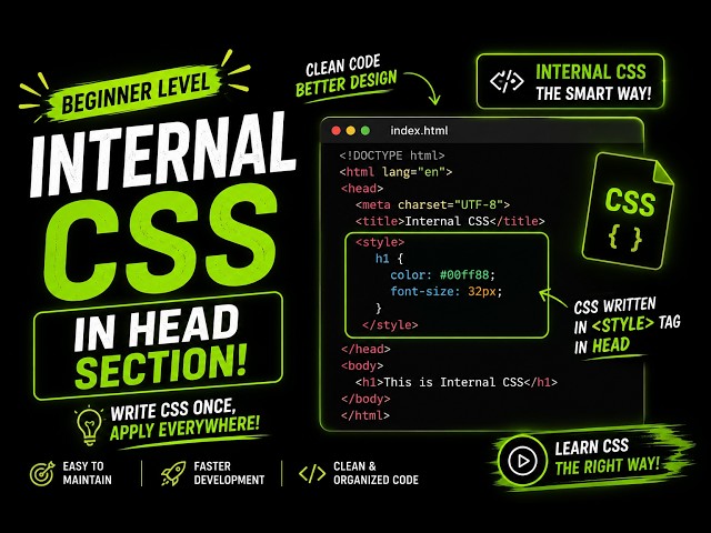 Internal CSS in HTML | Style Your Page Easily | CSS Tutorial for Beginners