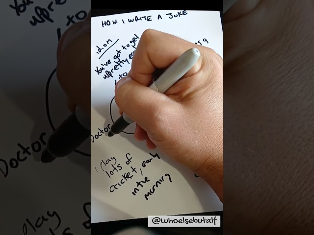 Joke Writing 101 - Reverse engineering a joke and test run.