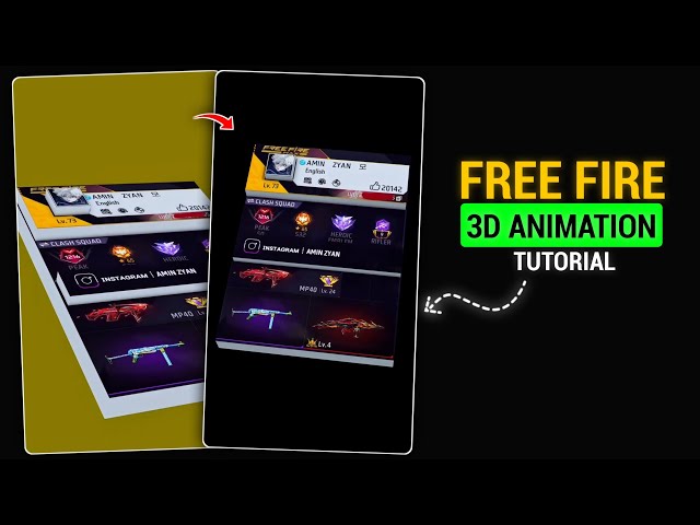 Free Fire Profile 3D Animation Tutorial | Free Fire 3D Animation Edit Whit Prisma 3D