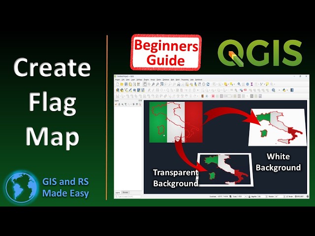 Create a Flag Map in QGIS | Google Earth Engine, Georeference & Clip Raster Tutorial