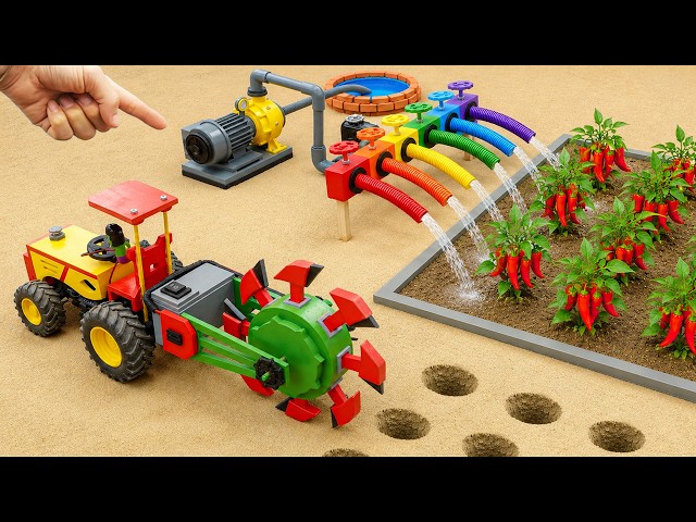DIY Mini Tractor Side Trenching Machine 🌶️ Chilli Farm Irrigation Rescue | HP Mini