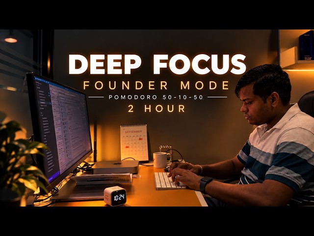 Founder Mode: Deep Focus Work Session | Pomodoro 50-10-50