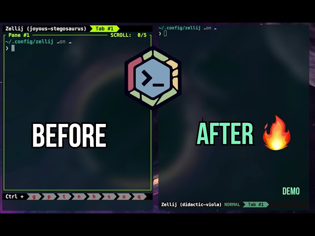 Zellij Config | Before and After | Transform Your Terminal Experience | Demo | D Code