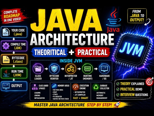 Java Architecture Explained | JVM JDK JRE | Theory + Practical | Complete Java Tutorial