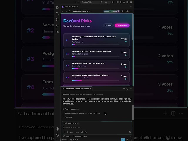 🤝 Share VS Code's Integrated Browser w/Copilot #vscode #copilot #agenticdevelopment