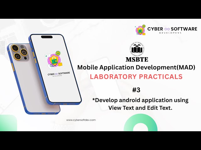 MAD Practical 4 | Develop Android Application using TextView & EditText | MSBTE