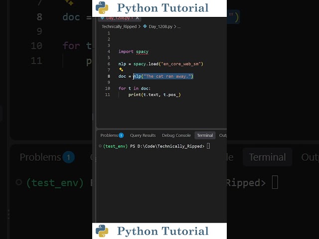 How to Get the Part of Speech in Spacy | Python Tutorial