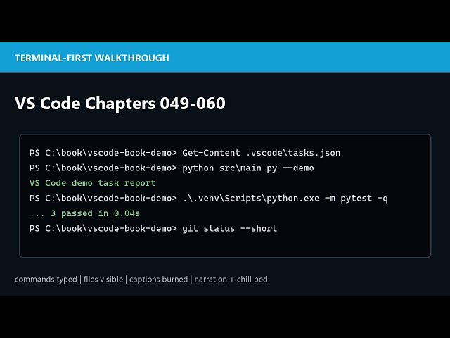 Git in VS Code: Status, Diffs, Branches, History, Sync