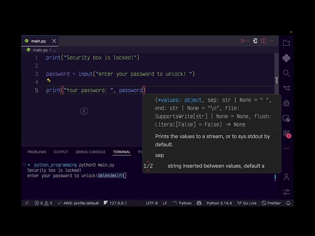 Inputs And Output ( Lesson 3 )