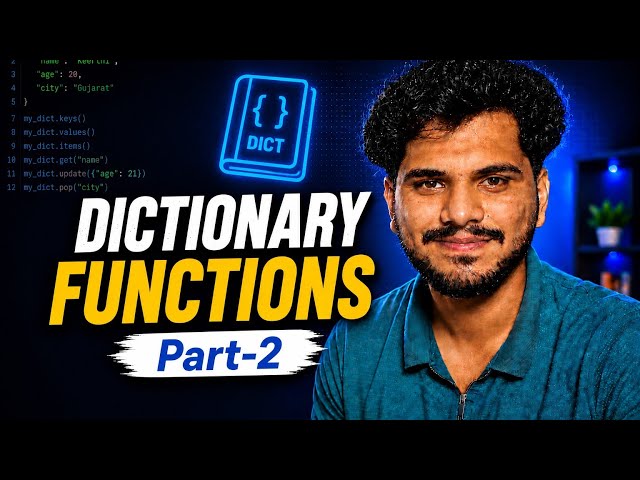 Dictionary Functions Part 2 | L43 | Python Tutorial | in Telugu | DecodewithSK