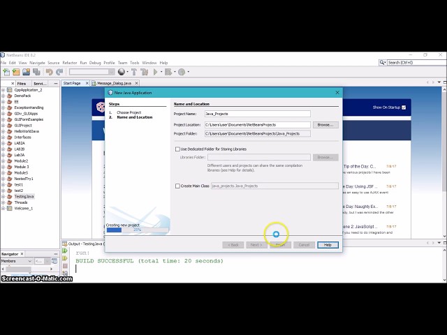 1. Message Dialog in Java