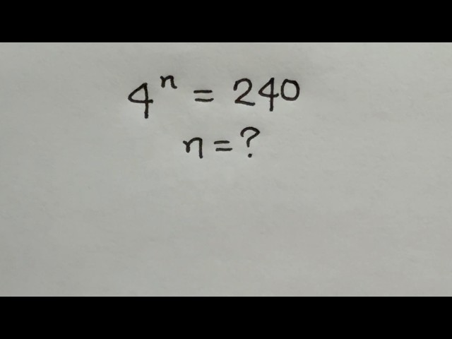 Solve for 'n' in this nice exponential equation | Can you solve this? | Math Olympiad Mathematics