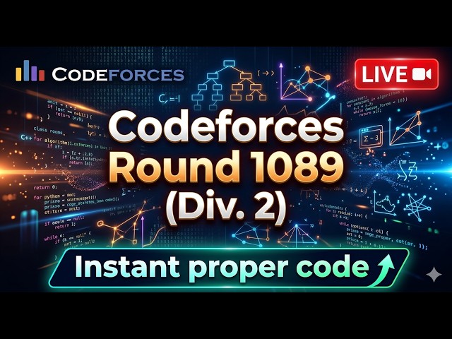 🔴 LIVE – Codeforces Round 1089 (Div. 2) | Solving Problems in C++| CP | C1. A Simple GCD Problem