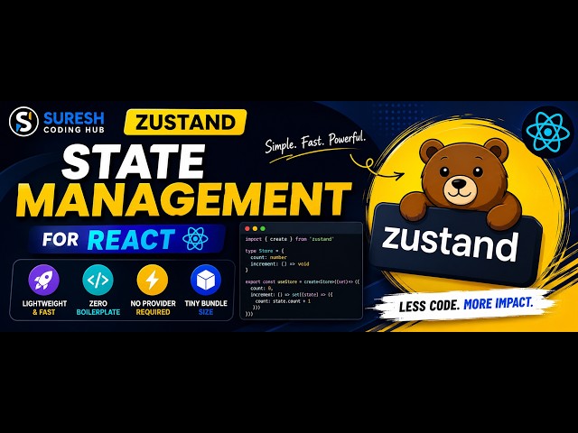 #5 Zustand State Management in React  TypeScript | Complete Beginner to Advanced Tutorial | React 19