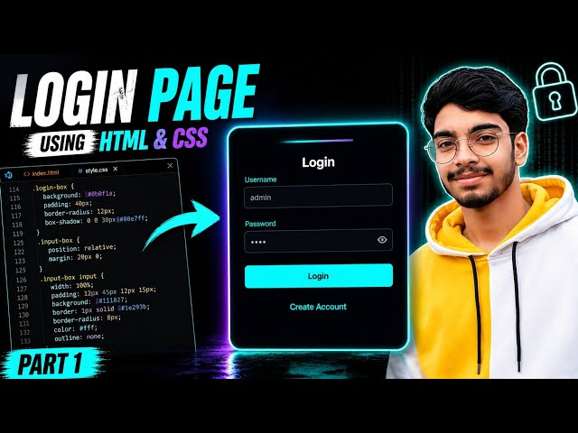 Hacker Style Login Page 🔥 | HTML CSS Tutorial (Beginner Friendly)#codewithpiyush #codewithharry 