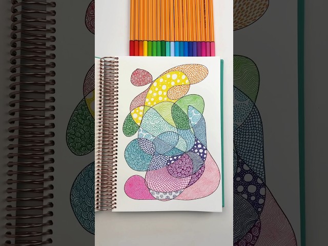 Easy zentangle drawing idea. #zentangle #zentangleart #drawingtutorial