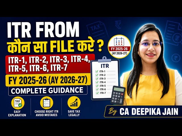 📢 Which ITR Form to File for Your Income | All ITR Forms explained for FY 2025-26 (AY 2026-27)✅