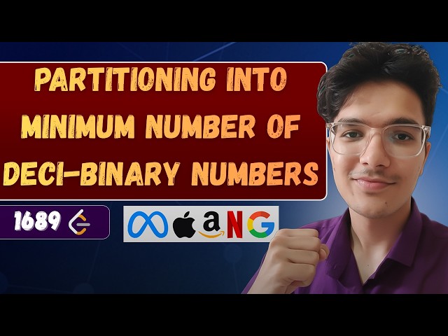 Minimum Deci-Binary Partitions | LeetCode 1689 | Greedy Digit Observation