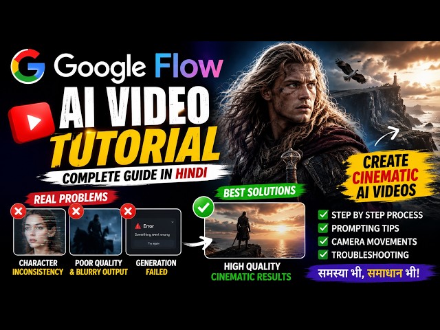 Google Flow AI Video Tutorial (Hindi) | Real Problems, Fixes & Cinematic AI Filmmaking Guide 2026