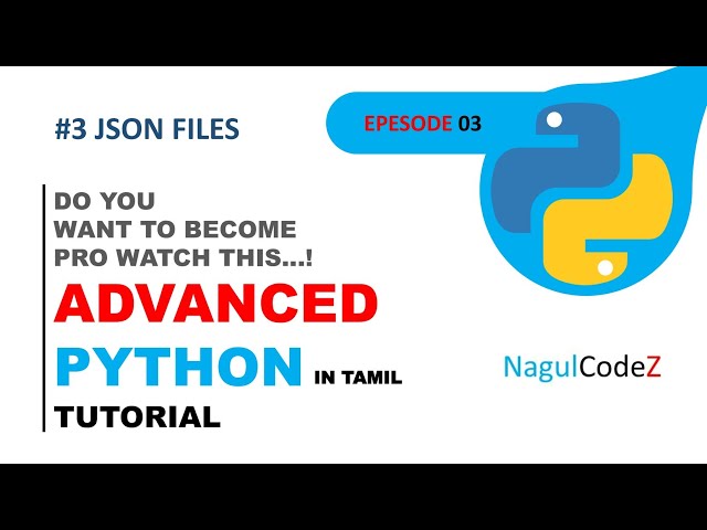 JSON File Handling in Python | Read & Write JSON Files Explained in Tamil
