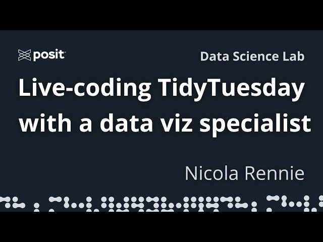 Live TidyTuesday Data Viz Workflow | Nicola Rennie | Data Science Lab