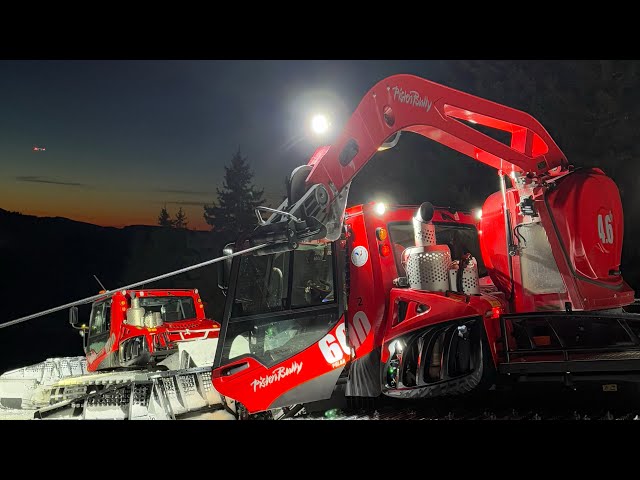 Un soir avec les dameurs aux Saisies jusqu’au lever du soleil 🌄🎥