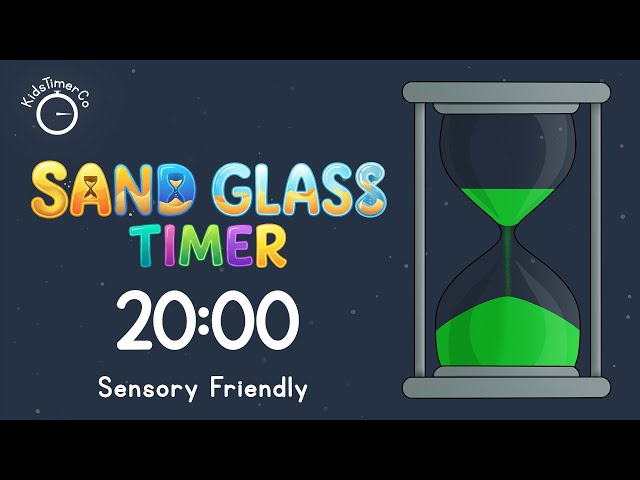 20 Minute Sand Glass Timer - Kids Sensory Friendly Visual Timer