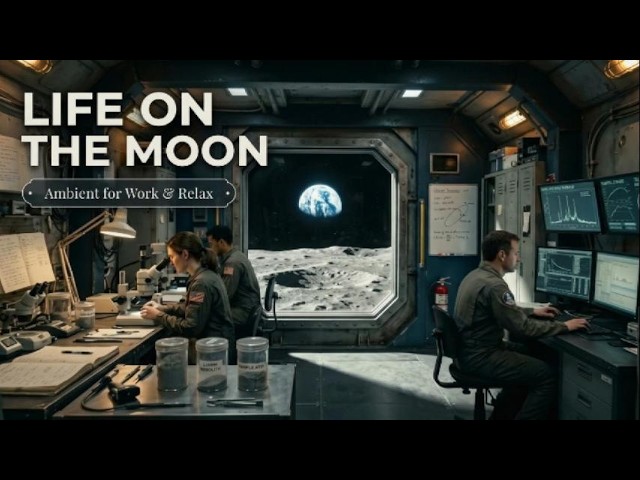 LUNAR BASE OUTPOST 🌒 Deep Space Ambient Music for Focus, Coding & Deep Work