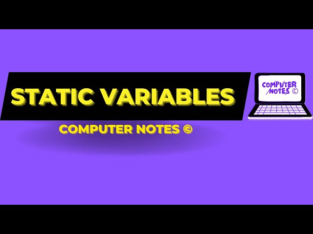 Static Variables | C Programming | Full Video in description |  #computerscience #BCA