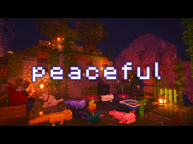 take a deep breath and relax... (minecraft music w/ soft water, rain)