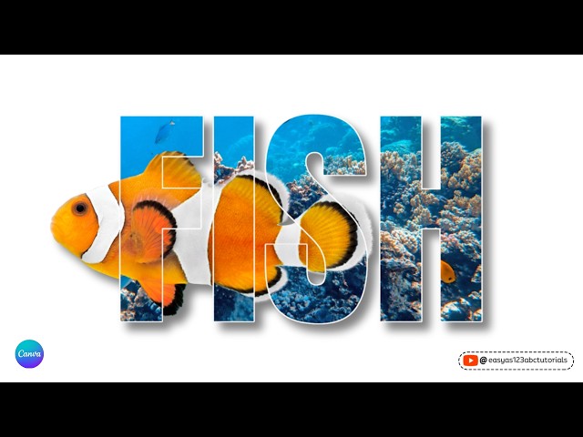 Canva Typography Tricks - Fill Text with Background Canva Pop Out Effect