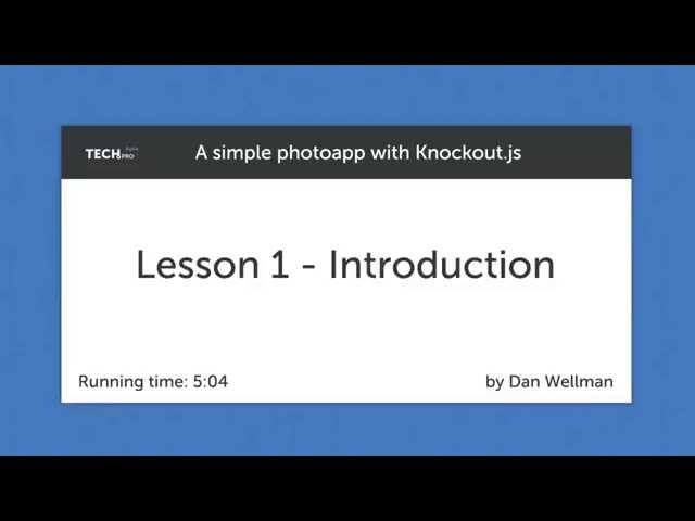 A simple photo app with Knockout.js - lesson1