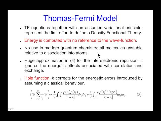CompChem.05.02 Density Functional Theory: Early Approximations