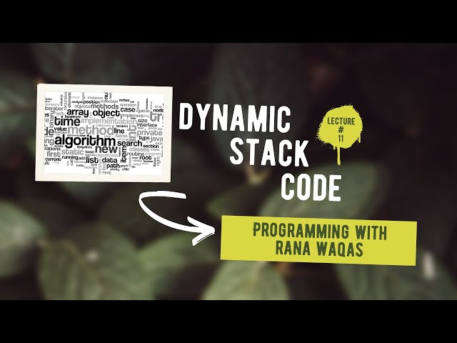 #11 Dynamic Stack in C++ STL | Resizable Stack Implementation | DSA Tutorial