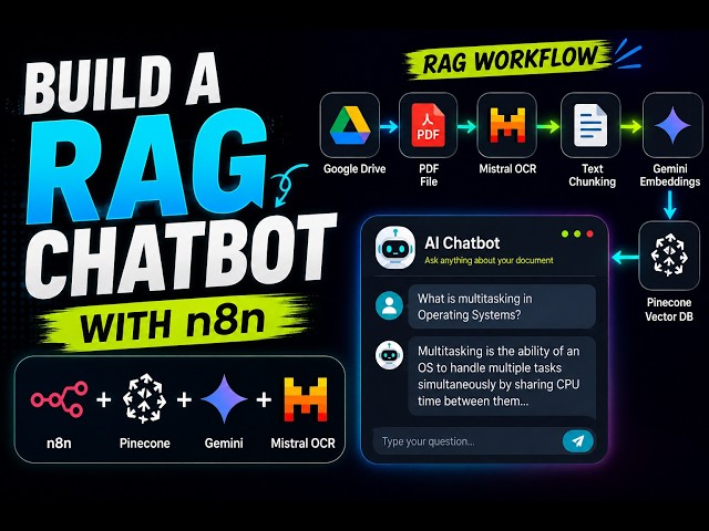 Build a RAG AI Agent in n8n | Pinecone + Gemini + OCR