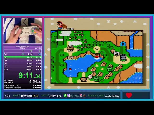 Super Mario World Speedrun - 96 Exit in 1:21:04.233 by Oosui (WORLD RECORD)