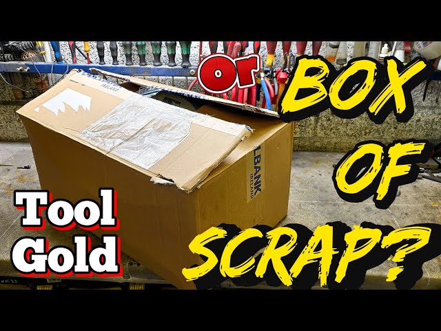 Repairing a box full of broken power tools. 