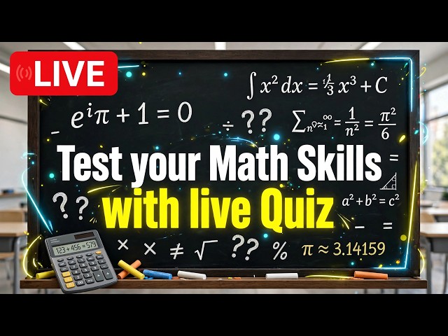 MATH QUIZ STREAMS LIVE  #mathshorts
