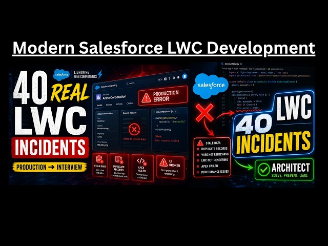 40 Salesforce LWC Development Production Incidents You MUST Know | Real-World Interview Scenarios !!