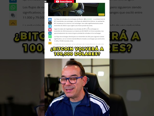 ¿BITCOIN A 100,000 DÓLARES? 💵 #bitcoin #criptomonedas #trading
