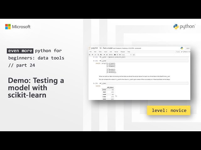 Demo: Testing a model with scikit-learn | Even More Python for Beginners - Data Tools [24 of 31]