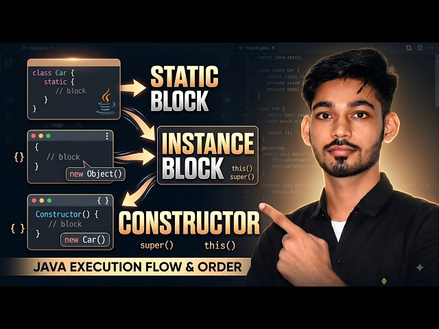 Core Java Static Block, Instance Block & Constructor | this(), super() & Execution Flow | Sudhir Sir